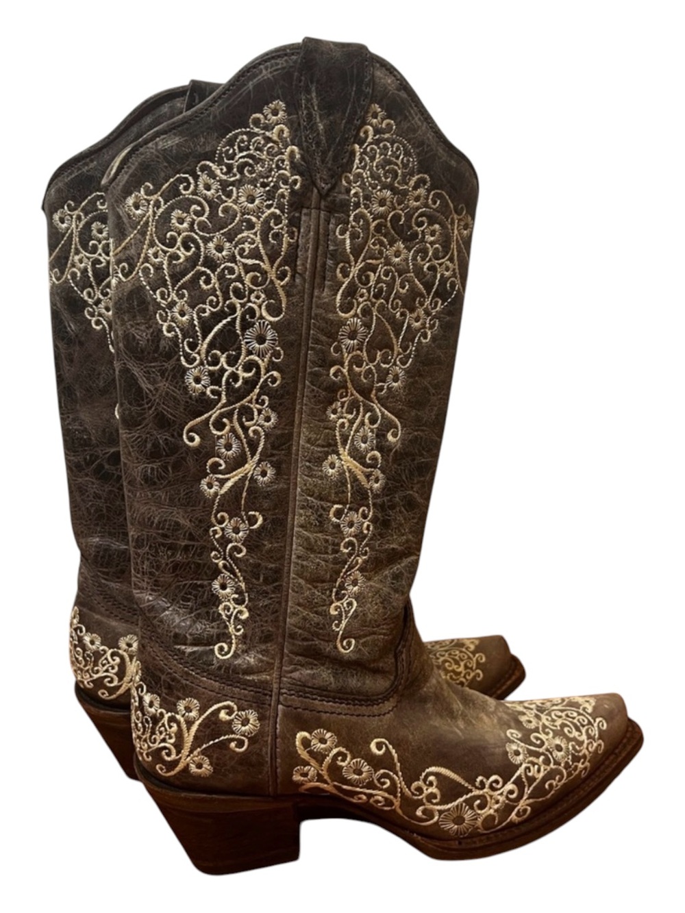 Women's Corral Crater Bone Embroidery Boot